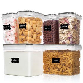 Vtopmart airtight containers 6-piece set for organized pantry storage.