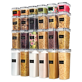 Vtopmart airtight containers with lids keep dry foods fresh and organized.