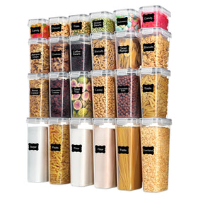 Vtopmart airtight containers with secure lids keep cereals fresh and organized in your pantry.