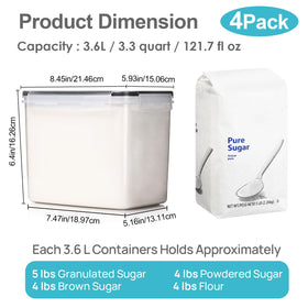 Vtopmart 3.3qt container with lid side-lock showing airtight seal