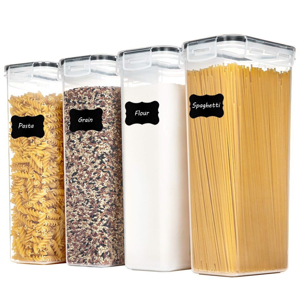 Vtopmart airtight pantry containers 4-pack keeping pasta fresh and organized