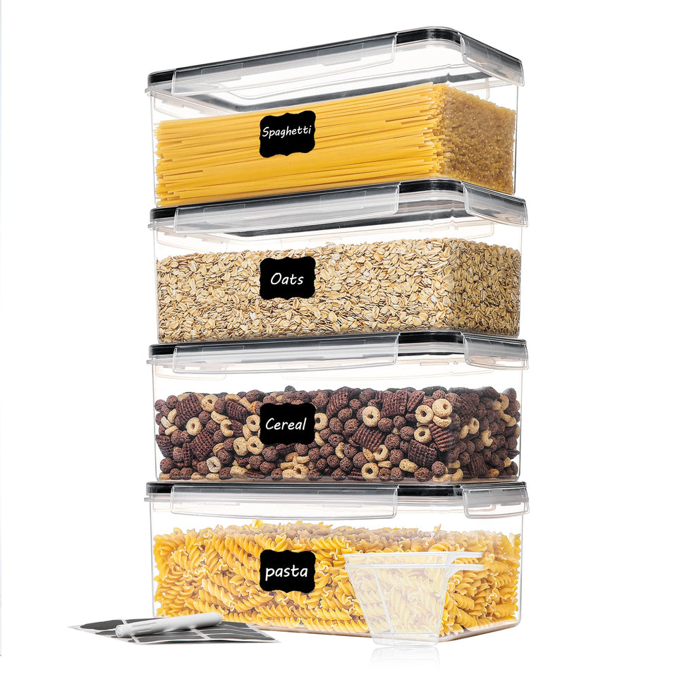 Vtopmart airtight pasta containers front view for organized pantry storage.