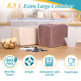 Vtopmart airtight side-lock seal preserving dry foods freshness