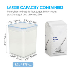 Vtopmart airtight side-locking lids ensure freshness and prevent leaks for dry goods