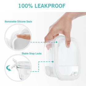 Vtopmart borosilicate glass withstands microwaves for quick reheating