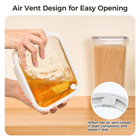 Vtopmart BPA-free crystal-clear glass for easy content viewing.