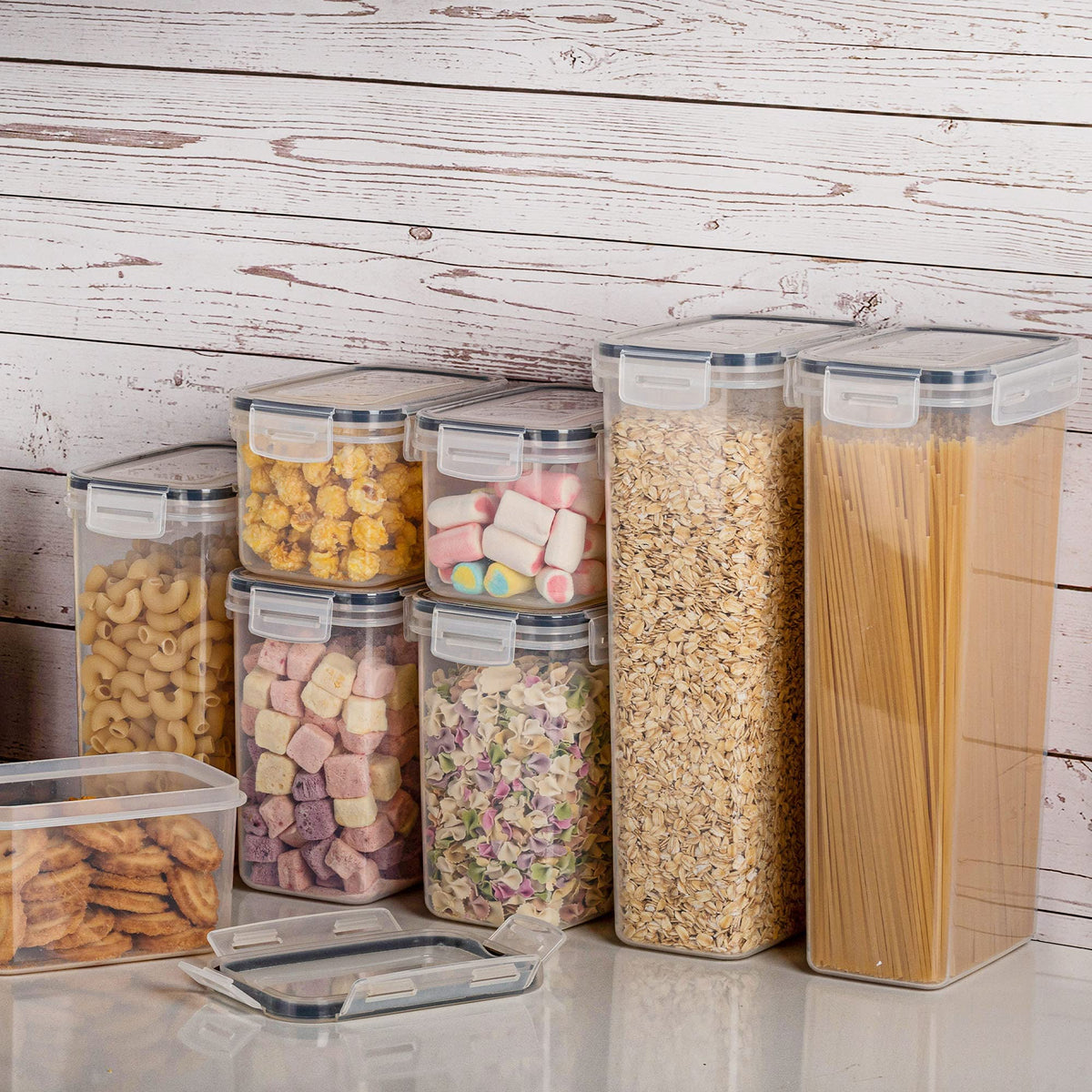 Vtopmart BPA-free containers ensure safe storage of dry ingredients.