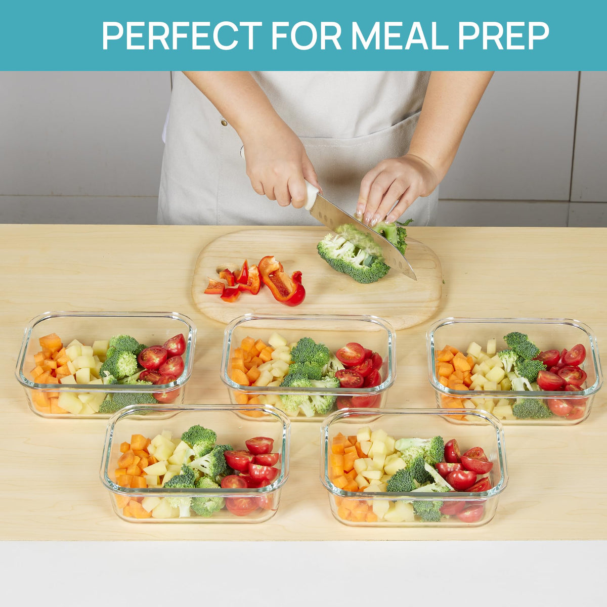 Vtopmart BPA-free and lead-free glass emphasizes safe storage of acidic ingredients.