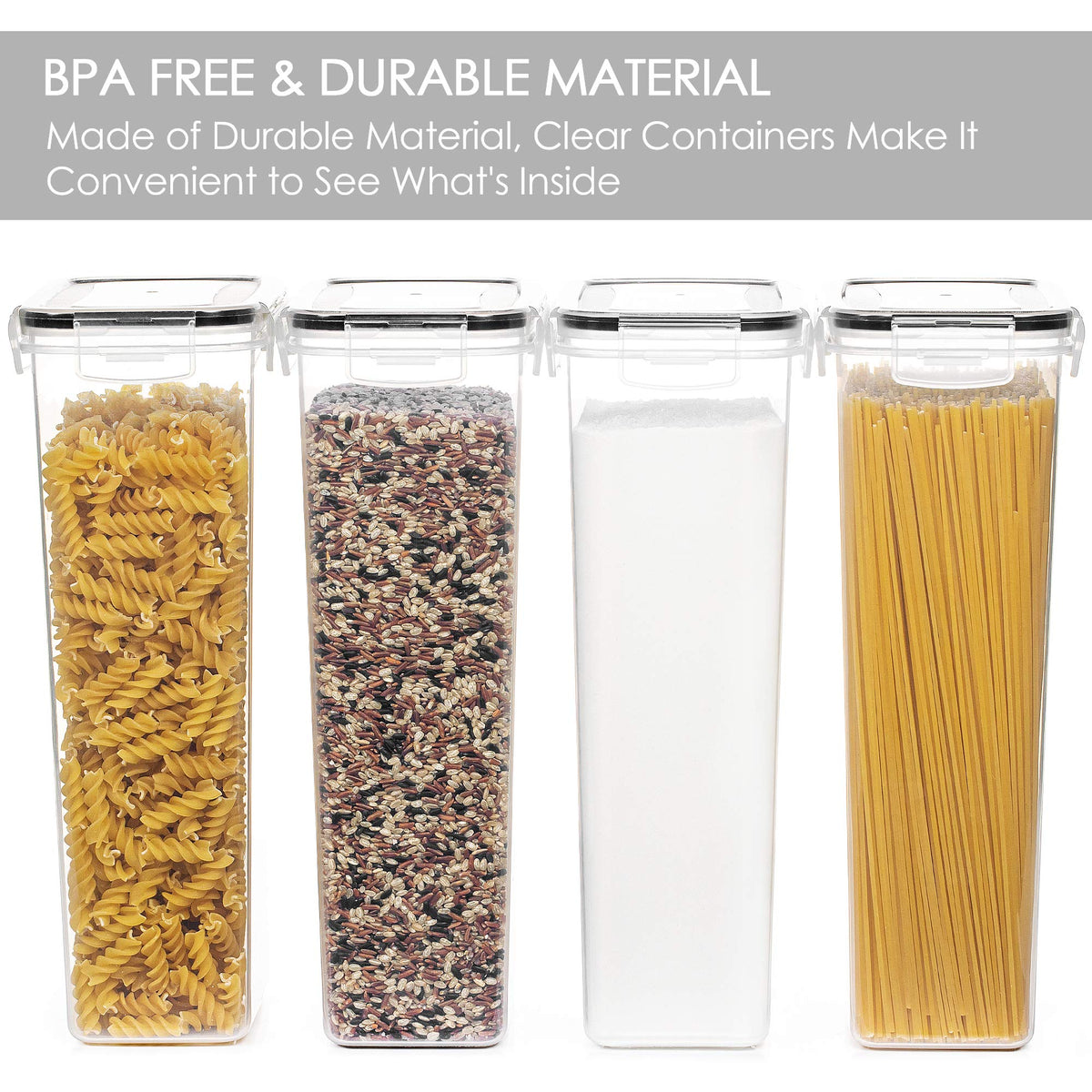 Vtopmart BPA-free plastic ensures safe pantry storage