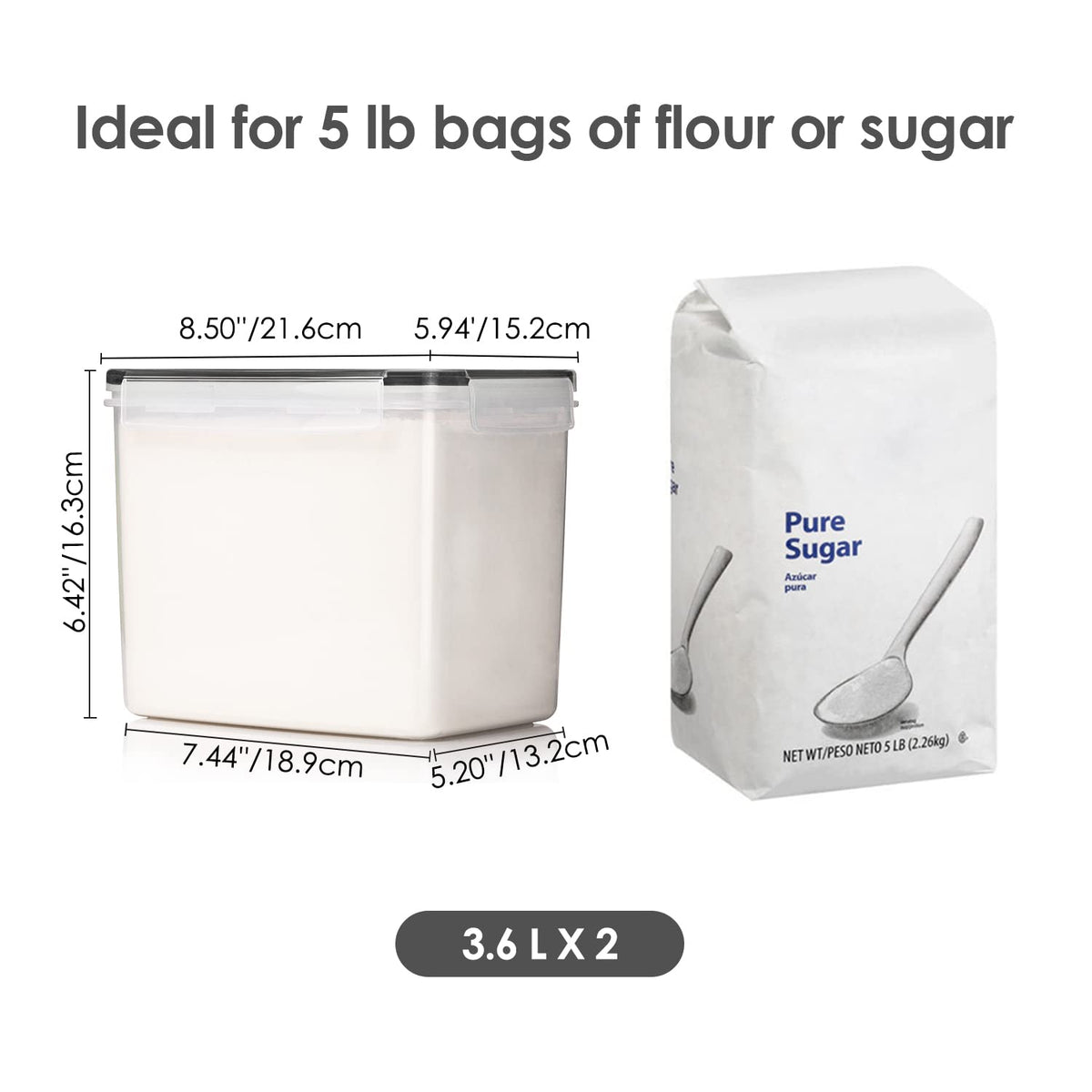 Vtopmart BPA-free plastic containers with clear bodies for easy visibility.