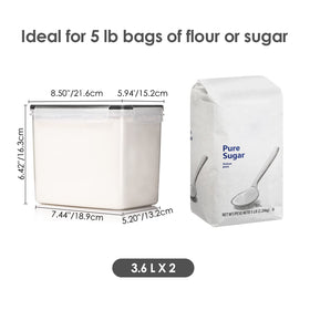 Vtopmart BPA-free plastic containers with clear bodies for easy visibility.
