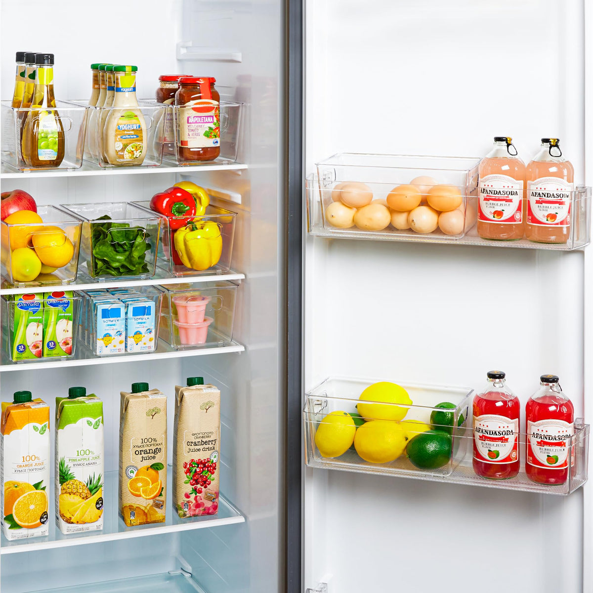 Vtopmart cabinet organizer bin helps categorize dry goods.