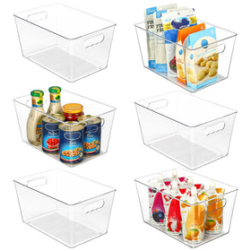 Vtopmart clear bin front view for easy fridge organization and quick access.