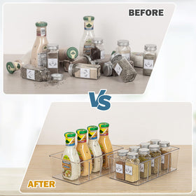 Vtopmart clear bins on the counter for quick ingredient retrieval.