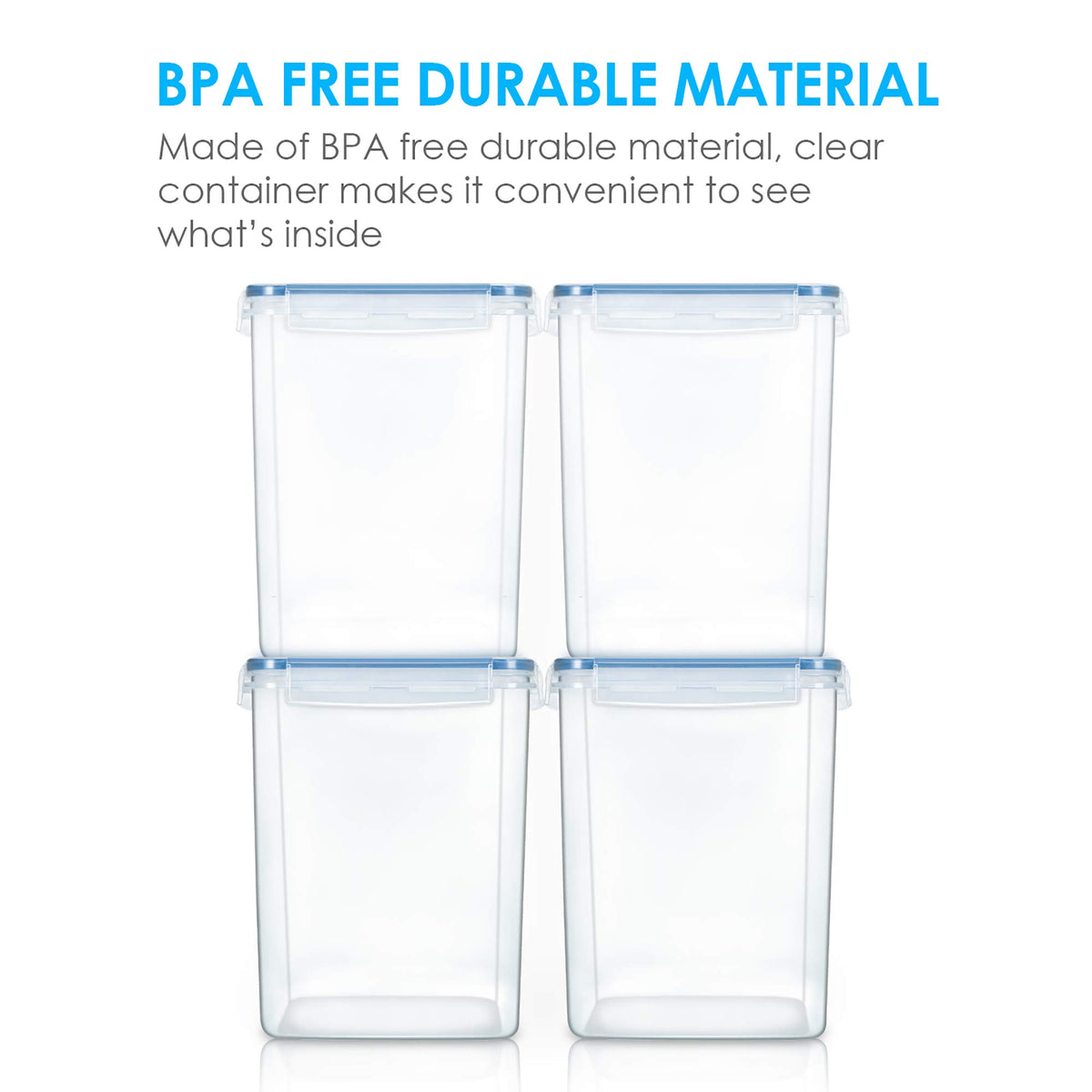 Vtopmart clear BPA-free plastic shows contents at a glance in the kitchen