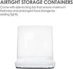 Vtopmart clear plastic canister helps monitor flour and sugar levels at a glance.