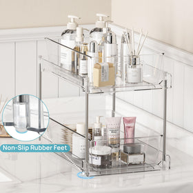 Vtopmart clear kitchen/pantry organizer keeps items visible and reachable.