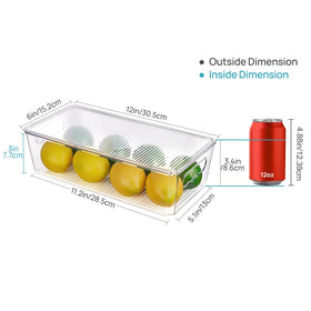 Vtopmart clear pantry bin with lid stacks neatly to save cabinet space