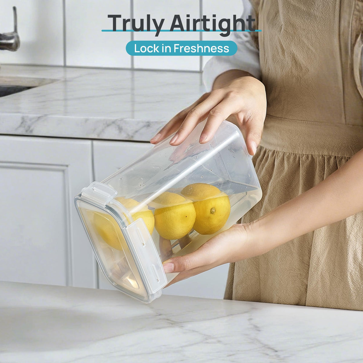 Vtopmart clear plastic canisters provide easy visibility for quick meal planning.