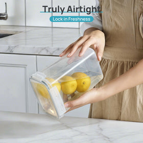 Vtopmart clear plastic canisters provide easy visibility for quick meal planning.