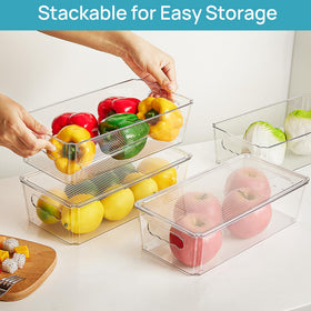 Vtopmart clear plastic storage bin shows contents at a glance