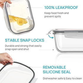 Vtopmart clear container for quick content identification.