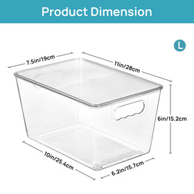 Vtopmart clear-view bin shows contents at a glance for efficient storage.