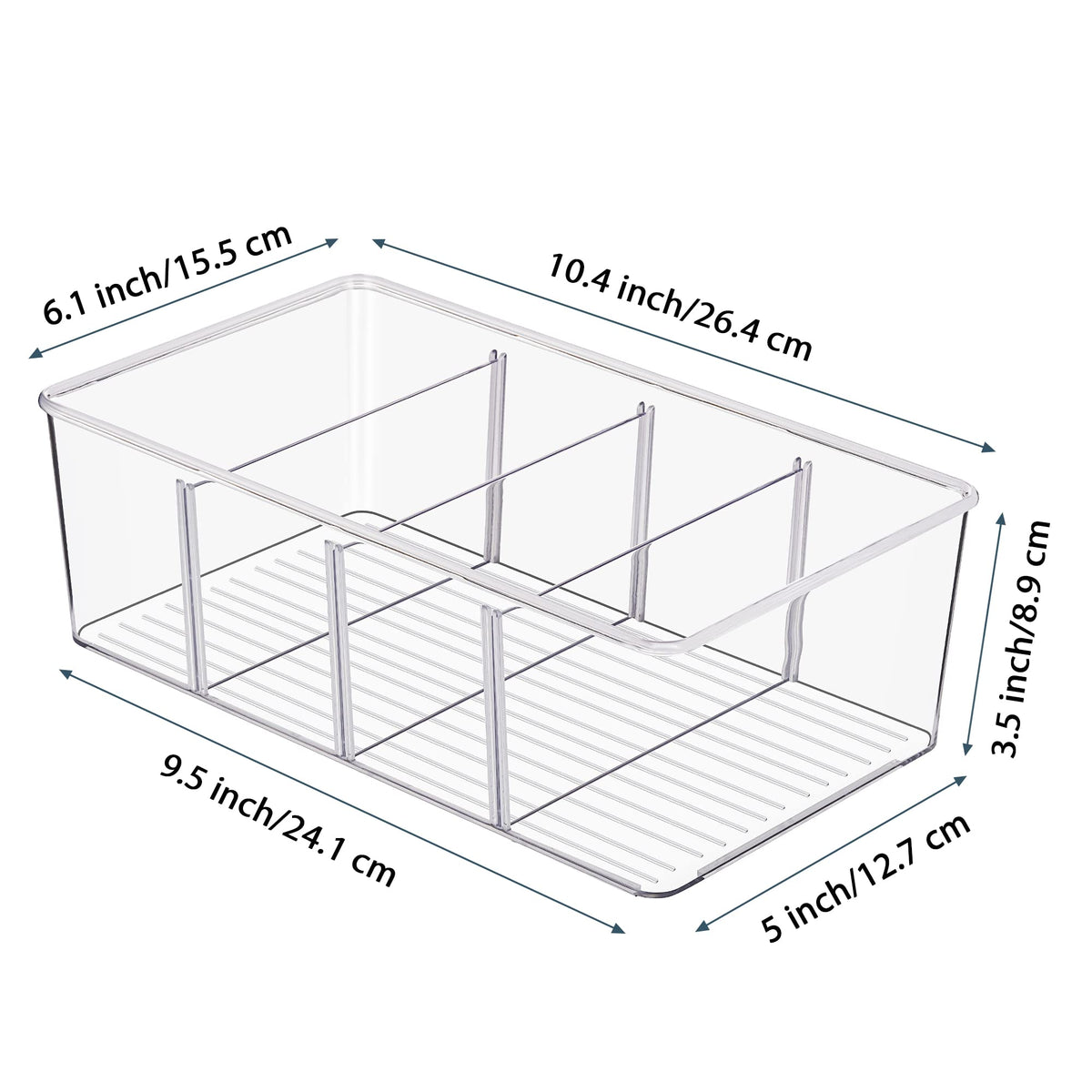 Vtopmart clear-view bin helps you spot contents instantly.