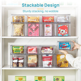 Vtopmart clear-view bins keep contents visible for quick retrieval.