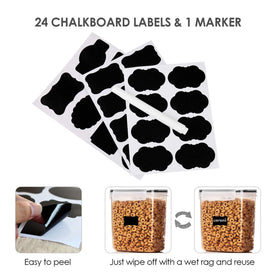 Vtopmart clear-view containers let you see contents at a glance.
