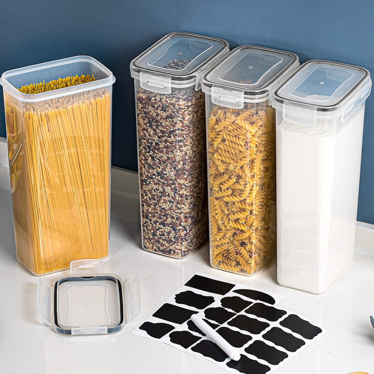 Vtopmart clear-view containers help you see contents at a glance