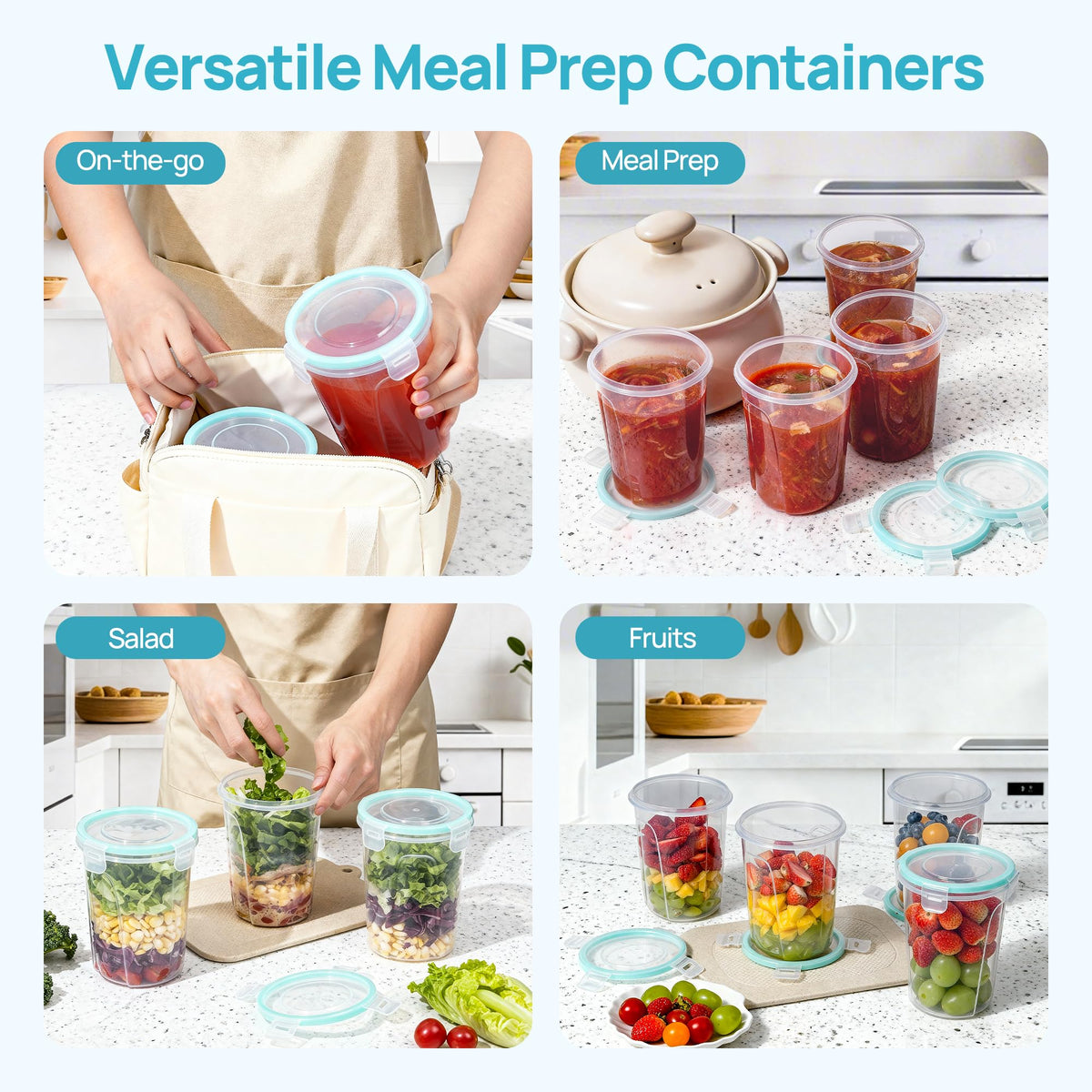 Vtopmart clear view design lets you see contents at a glance.