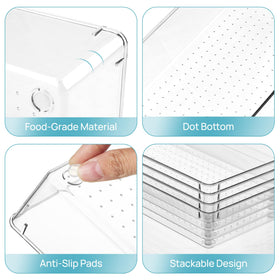 Vtopmart 15x6-inch organizers maximize drawer space for flatware and utensils.