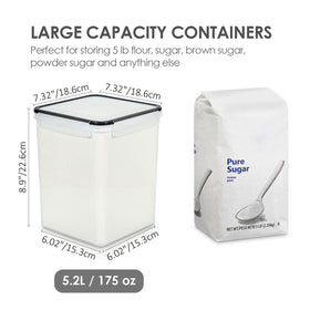 Interior view of Vtopmart container showing wide opening for scooping