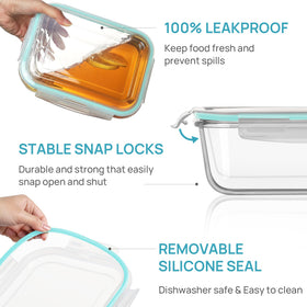 Vtopmart crystal-clear glass shows contents at a glance