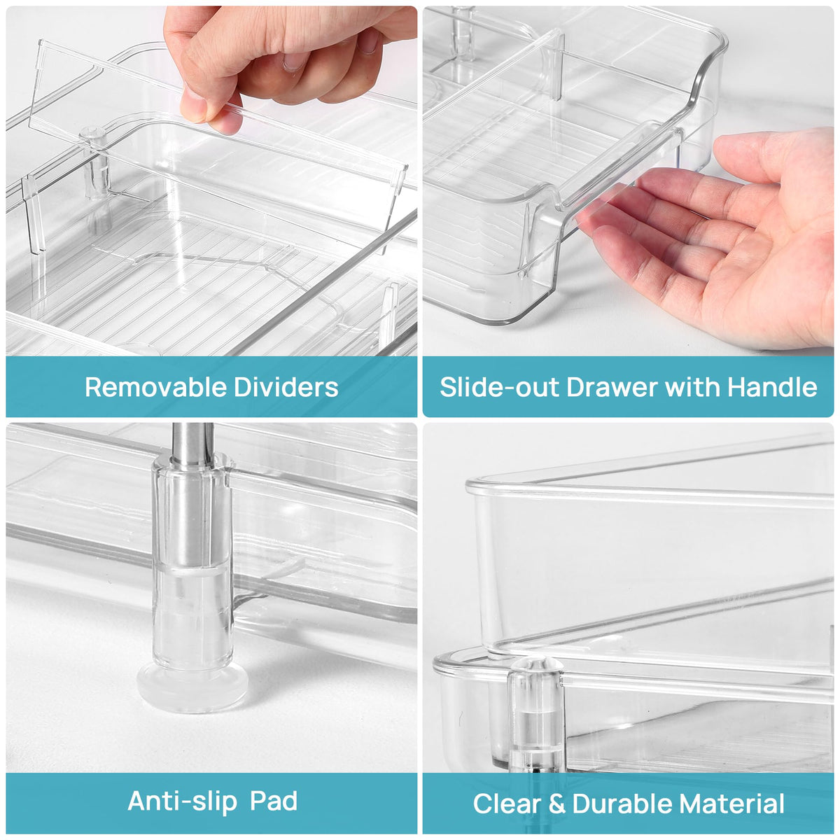Vtopmart detachable dividers for customizable compartments