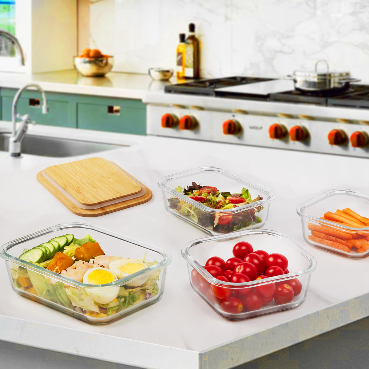 Vtopmart containers are dishwasher-safe for easy cleaning.