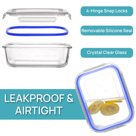 Vtopmart dishwasher-safe glass container enables easy cleaning after meals.