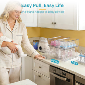 Vtopmart dustproof and waterproof acrylic drawers protect items from spills.