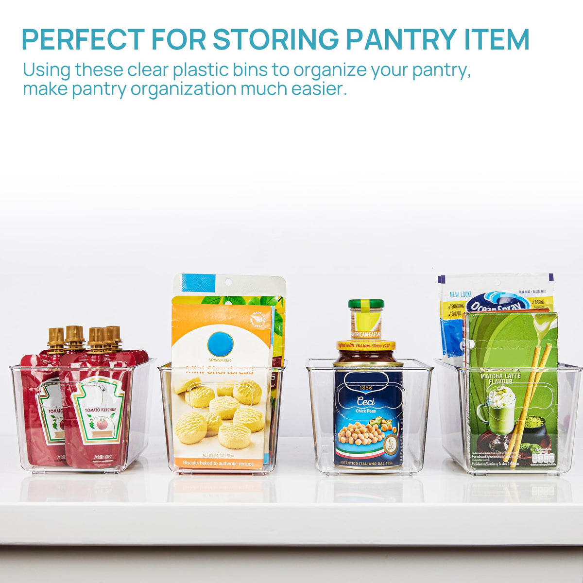 Vtopmart freezer bin clear for quick cold storage checks.