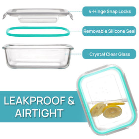 Vtopmart 35oz capacity ideal for leftovers and meal prep.