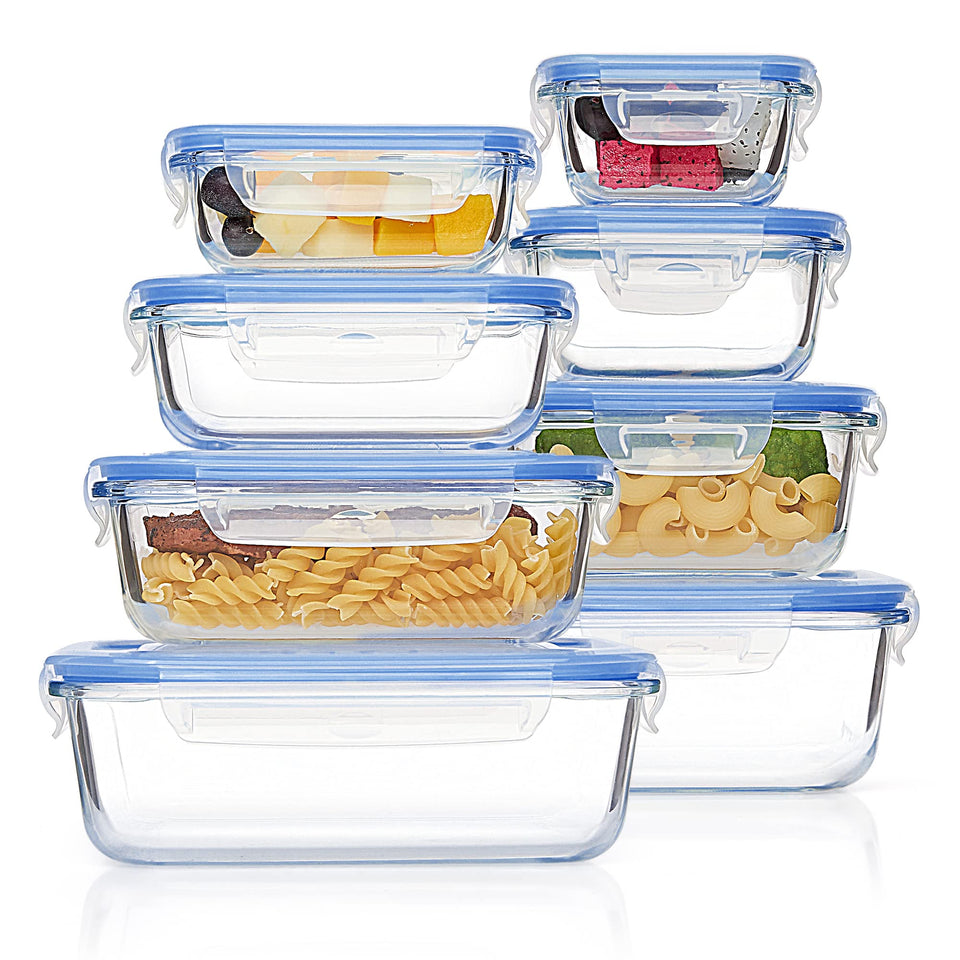 Vtopmart glass rectangle 35oz container for meal prep and leftovers.