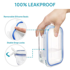 Vtopmart glass rectangle 5oz container perfect for dips.