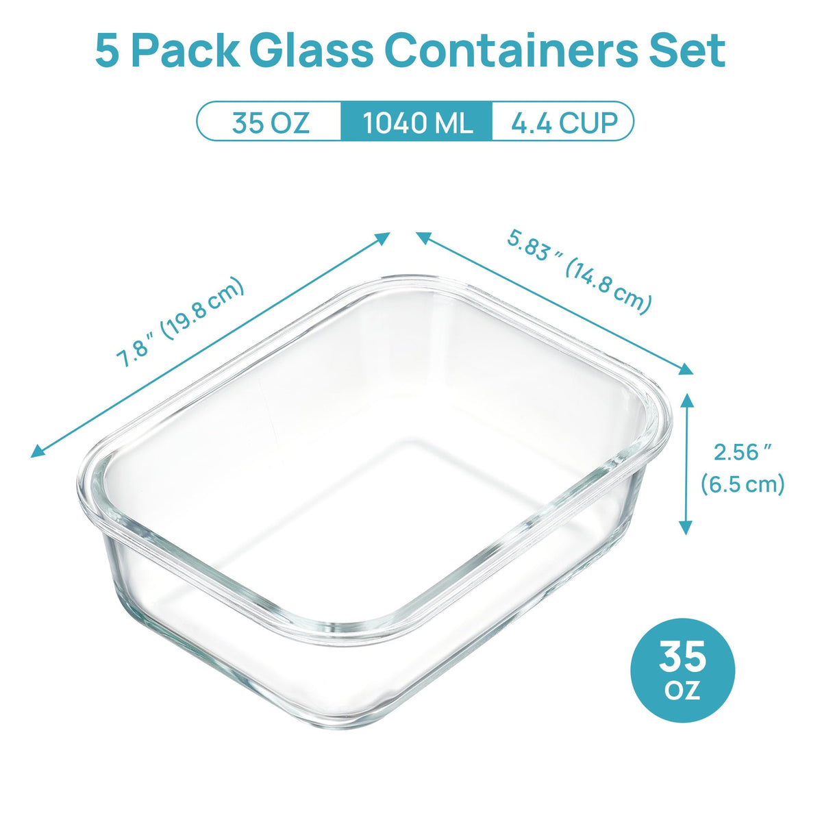 Vtopmart clear glass body lets you see what's inside at a glance.