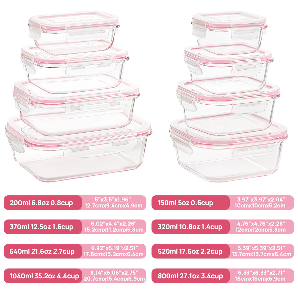 Vtopmart glass containers are oven and microwave safe for quick reheating
