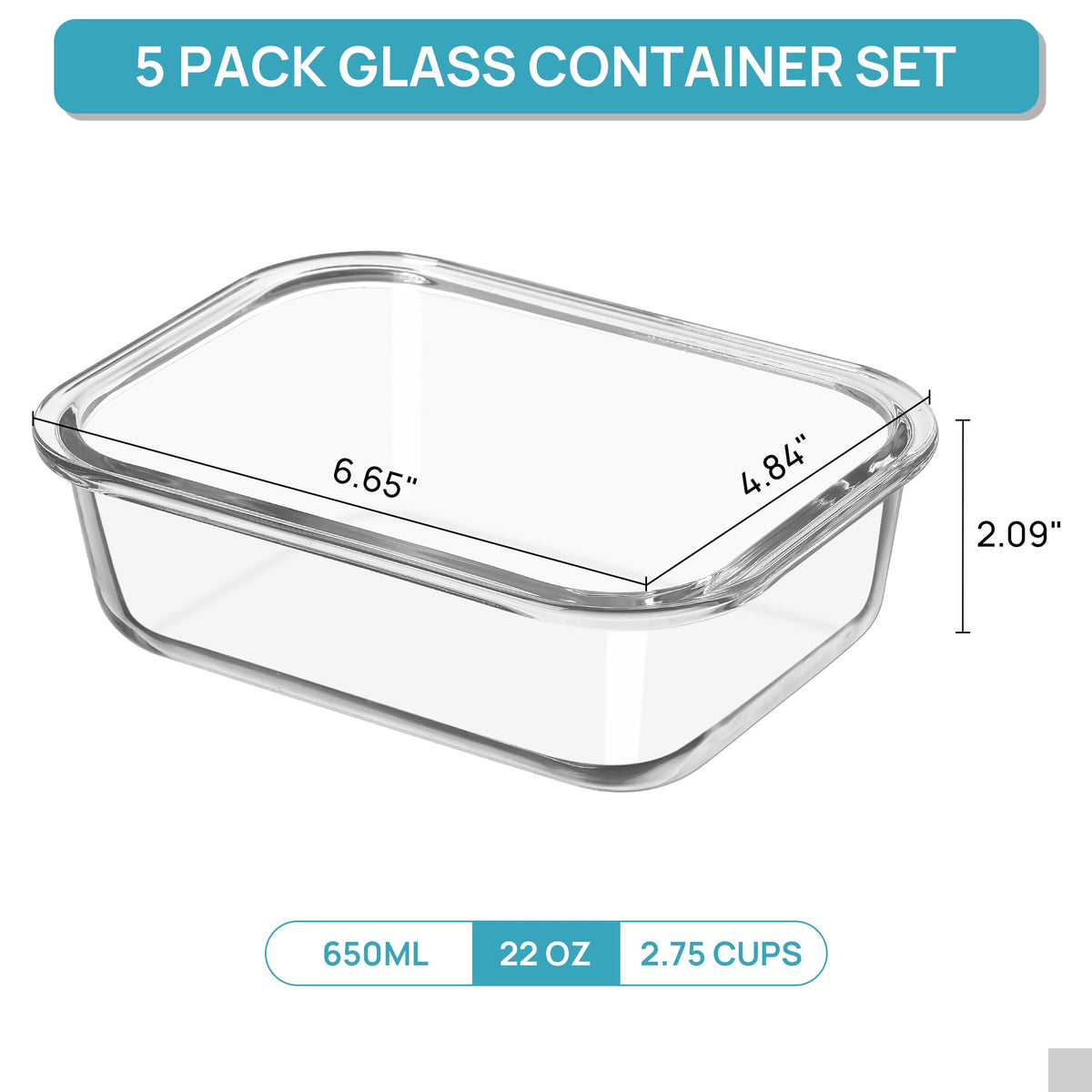 Vtopmart glass meal prep containers stackable design improves fridge organization