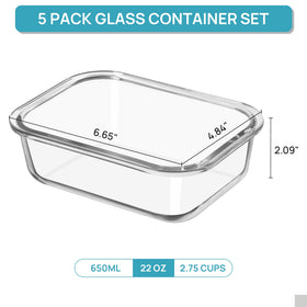 Vtopmart glass meal prep containers stackable design improves fridge organization