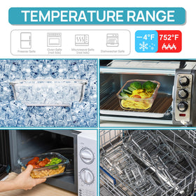 Vtopmart glass rectangular 12oz container ideal for sauces