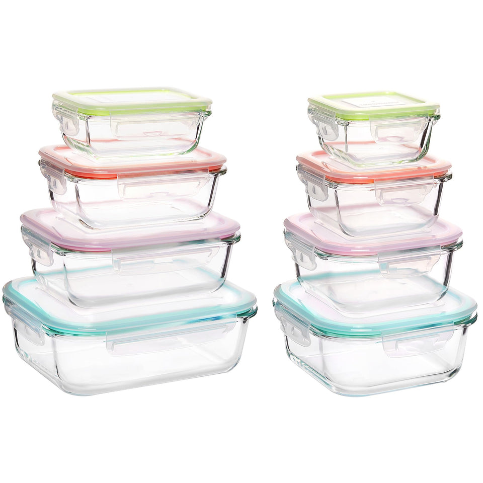 Vtopmart glass rectangular 35oz container for meal prep and leftovers