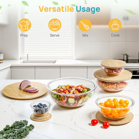 Vtopmart high borosilicate glass withstands heat for reliable use in kitchen tasks.